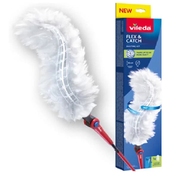 Miotełka do kurzu z długą rączką + 1 wkład Vileda Flex & Catch
