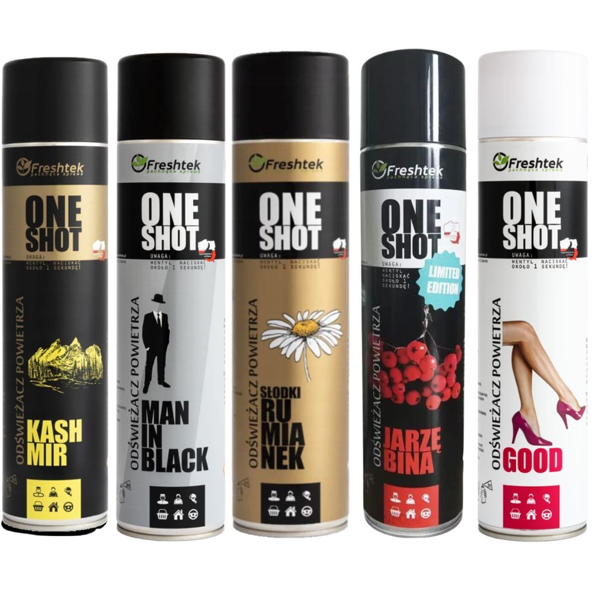 Odświeżacz Powietrza Freshtek One Shot 600ml