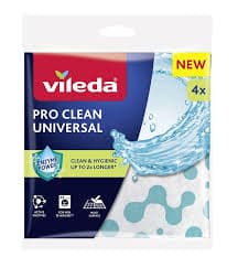 Vileda Ściereczka Uniwersalna z Enzymami Pro Clean 4 sztuki